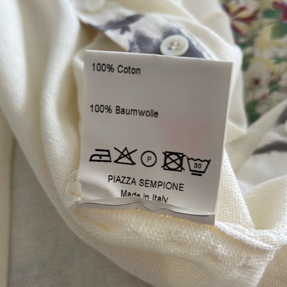 Piazza Sempione made in Italy white cotton cardigan - Picture 7 of 9